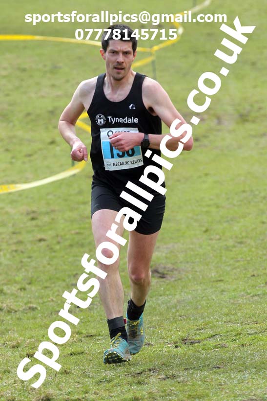 Masters men 2021 NECAA Cross Country Relays, Thornley Farm, Peterlee, Saturday, April 10th. Photo: David T. Hewitson/Sports for All Pics